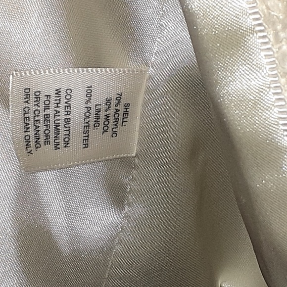 WHITE / BLACK classic blazer in beige or off white color - Picture 10 of 10